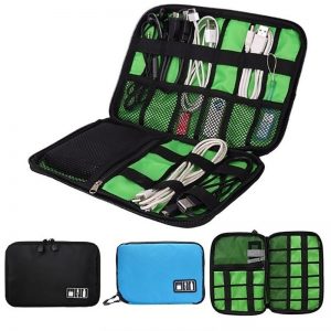 1PCs Portable USB Cable Storage Bag Gadget Organizer USB Charger Power Bank Holder Bag Digital Electronic Accessories Pouch Case