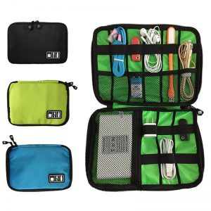1PCs Portable USB Cable Storage Bag Gadget Organizer USB Charger Power Bank Holder Bag Digital Electronic Accessories Pouch Case