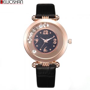 2020 Fashion Luxury Brand Leather Quartz Wristwatch Ladies Dress Rhinestone Watch Women Watches Reloj Mujer Montre Femme Clock