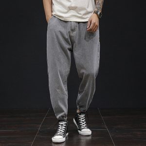 2020 New Men Jeans Harem Pants 28-48 Large Size Loose High Elastic Comfortable Loose Trousers Causal Daily Moto Biker Clothes
