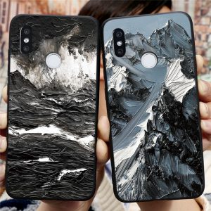 3D Emboss Case For Xiaomi Redmi 3S 4A 5 Plus 6A 7A 8A S2 K20 K30 Note 3 4X 5A 5 6 7 8 Pro 8T Mountain Flower Silicone Back Cover