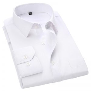 4XL 5XL 6XL 7XL 8XL Large Size Men’s Business Casual Long Sleeved Shirt White Blue Black Smart Male Social Dress Shirt Plus