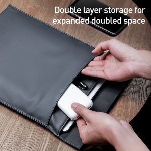 Baseus Laptop Bag Case For Macbook Air Pro 13 14 15 16 Inch Mac Book PU Leather Sleeve Cover For Notebook Computer Coque Fundas