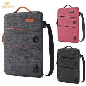 DOMISO 11 13 14 15.6 17.3 Inch Waterproof Laptop Bag Polyester with USB Charging Port Headphone Hole for Lenovo Acer HUAWEI HP