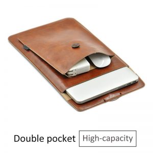 Double Layer High Capacity Laptop Bag cover,Microfiber Leather laptop sleeve case for 2018 MacBook Pro Air 12/13.3/15.4/16