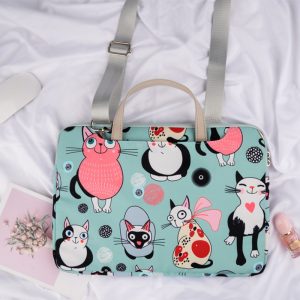 Netbook shoulder bag Laptop case for MacBook Air 2019 Pro Retina 11″13.3″ for Xiaomi 12.5″ 15.6″ Cats Pattern Style Cute 2020
