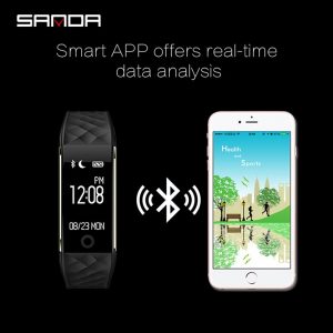 SANDA S2 Smart Wristwatch Boys Sport Clock Women Dress Heart Rate Monitor APP Reminder Bluetooth For IPhone Huawei Samsung Ipad