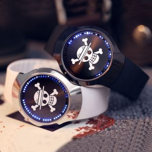 Top Luxury Blue LED Luminous Touch Screen Watch Men Smart Electronics Digital Rubber Band One Piece TFBoys Clocks Gifts Ulzzang