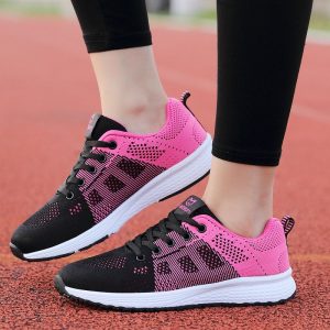 Women Shoes Casual Sneakers Women Trainers Fasion Lace-Up Breathable Mesh Walking Shoes Women Tenis Feminio